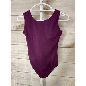 Brand New WYHDY Girls 3X Purple Dance Unitard Leotard Sleeveless One Piece